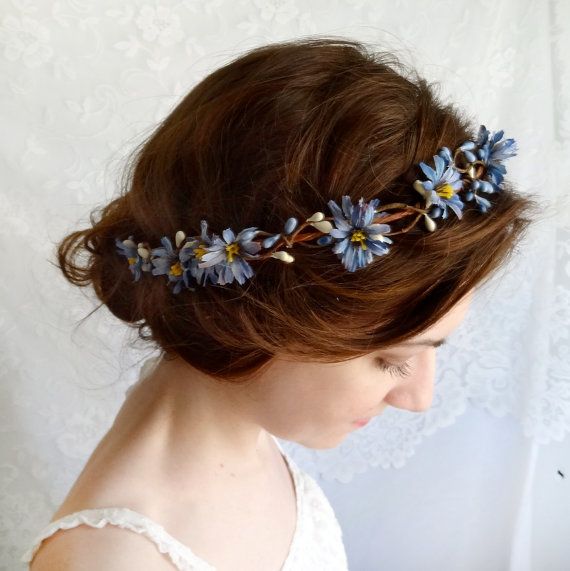 blue flower circlet