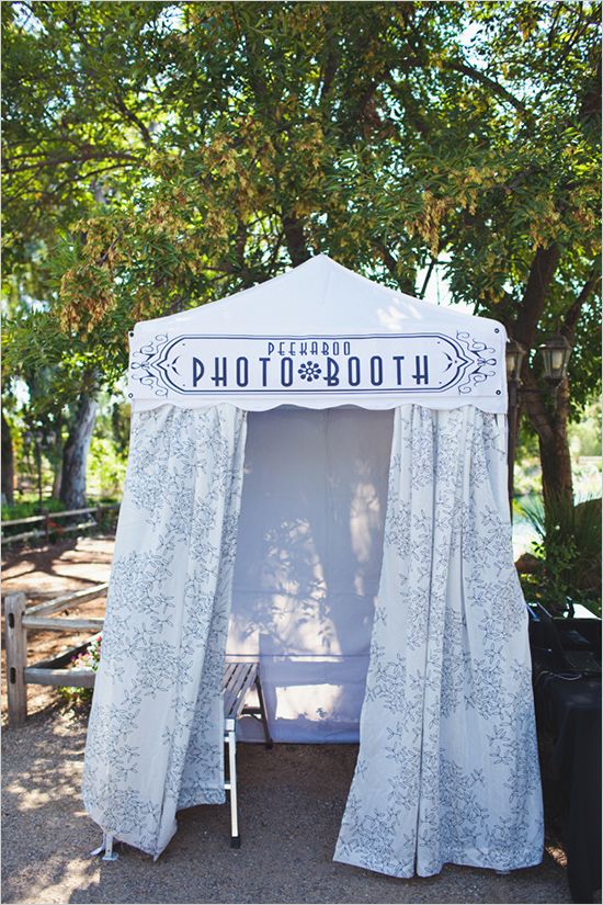 curtained photo booth